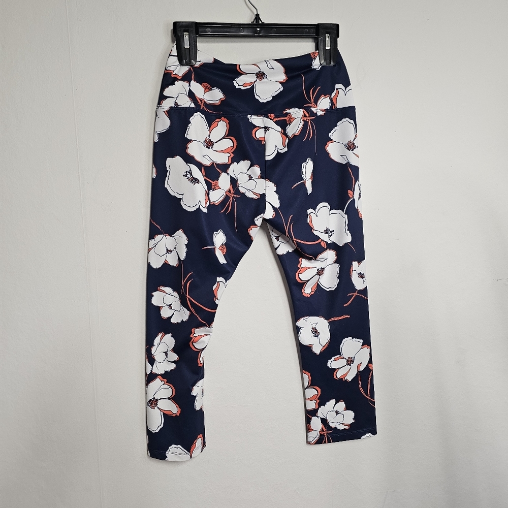 Liz Claiborne navy and floral weekend leggings small - Picture 5 of 5